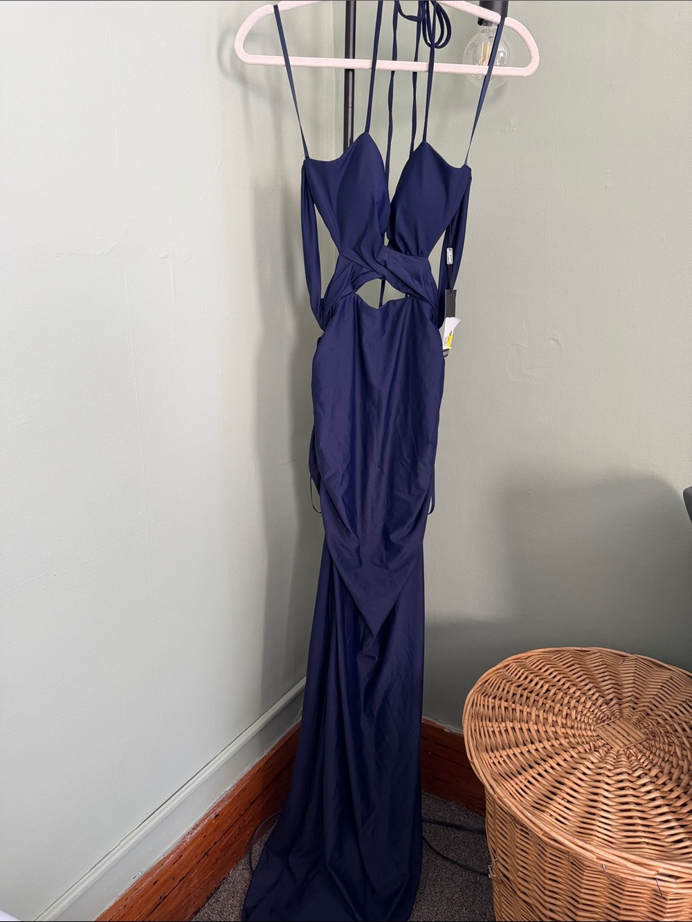 La Femme navy jersey gown Sz 0